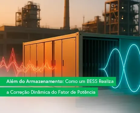 Além do Armazenamento: Como um BESS Realiza a Correção Dinâmica do Fator de Potência