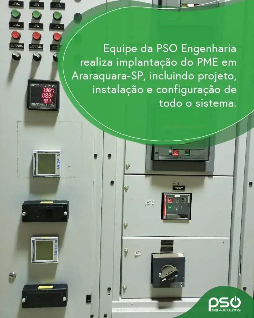 Imagem do post Equipe da PSO Engenharia realiza implantação do PME em Araraquara-SP, incluindo projeto, instalação e configuração de todo o sistema.