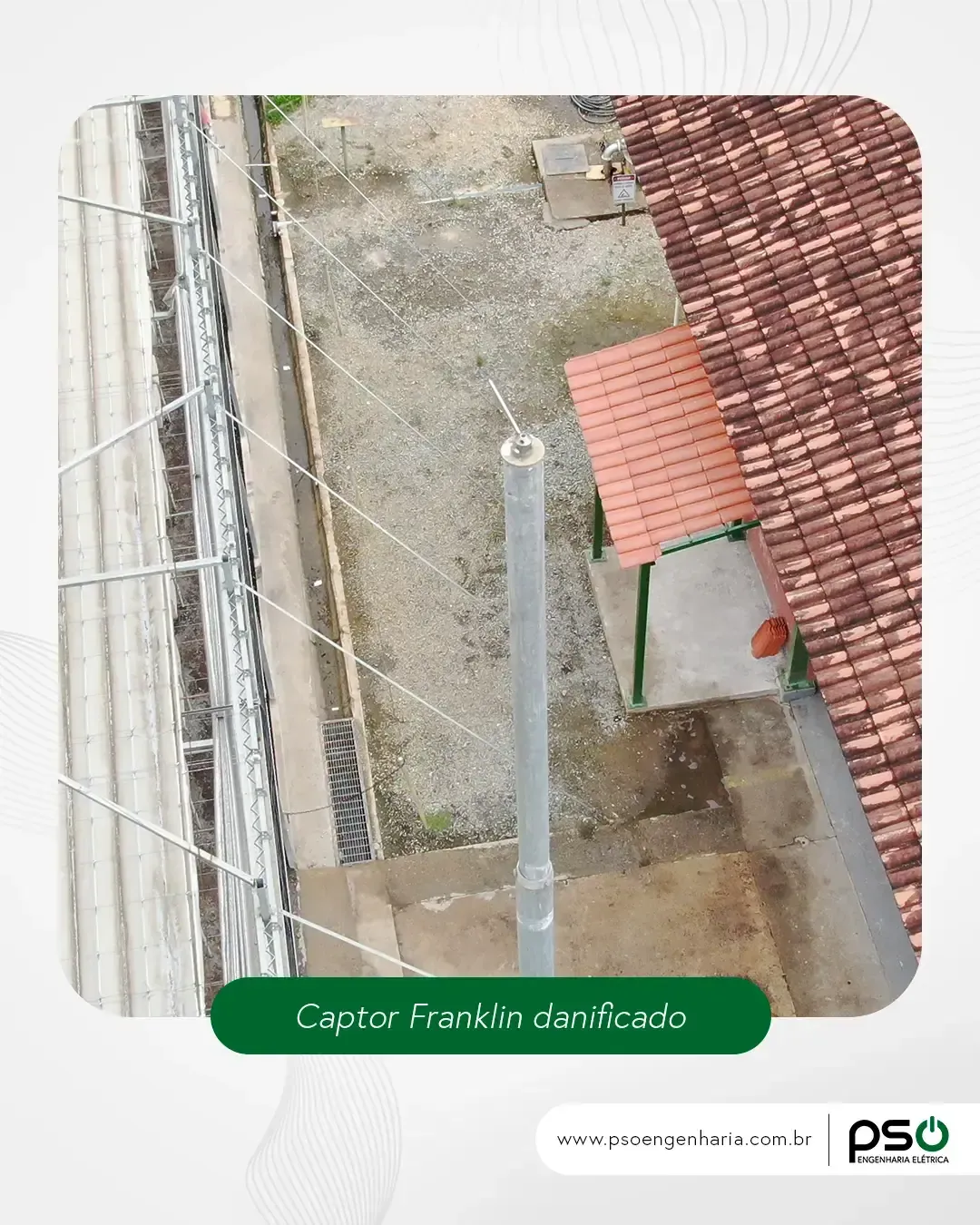 Captor Franklin danificado