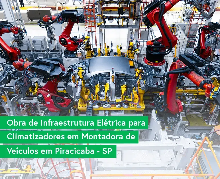 Infraestrutura elétrica para climatizadores em montadora de veículos — Piracicaba / SP