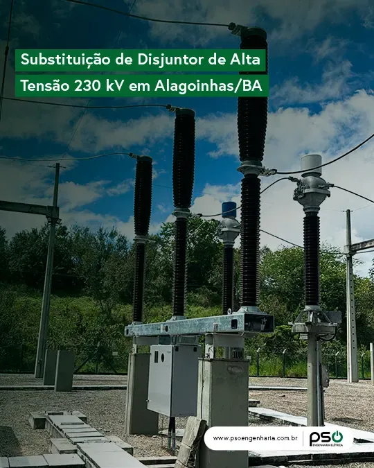 Registro do projeto — Substituição de disjuntor de alta tensão 230 kV em subestação industrial