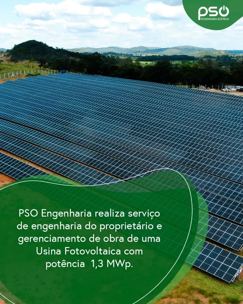 Registro do projeto — Engenharia do proprietário em usina fotovoltaica de 1,3 MWp